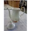 Image 3 : LARGE LOT OF VAL DOR ROYAL ALBERT CHINA, TEAPOT, CHIPPED COFFEE POT, AND CREAM AND SUGAR