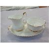 Image 5 : LARGE LOT OF VAL DOR ROYAL ALBERT CHINA, TEAPOT, CHIPPED COFFEE POT, AND CREAM AND SUGAR
