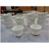 Image 7 : LARGE LOT OF VAL DOR ROYAL ALBERT CHINA, TEAPOT, CHIPPED COFFEE POT, AND CREAM AND SUGAR
