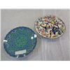 Image 1 : 2 HAND PAINTED CHARGER PLATES
