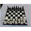 Image 1 : STONE CHESS SET AND PIECES, ONE PIECE BROKEN