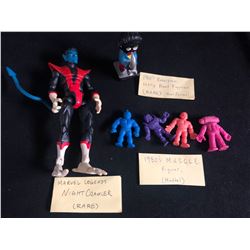 TOY FIGURES LOT (NIGHT CRAWLER/ GOLLY BAND FIGURES/ M.U.S.C.L.E)