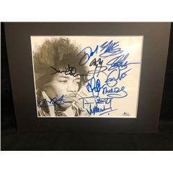 MULTI SIGNED JIMI HENDRIX PHOTO W/ SLASH, CLAPTON, GROHL, PETTY, J. PAGE + MORE (KIID COA)