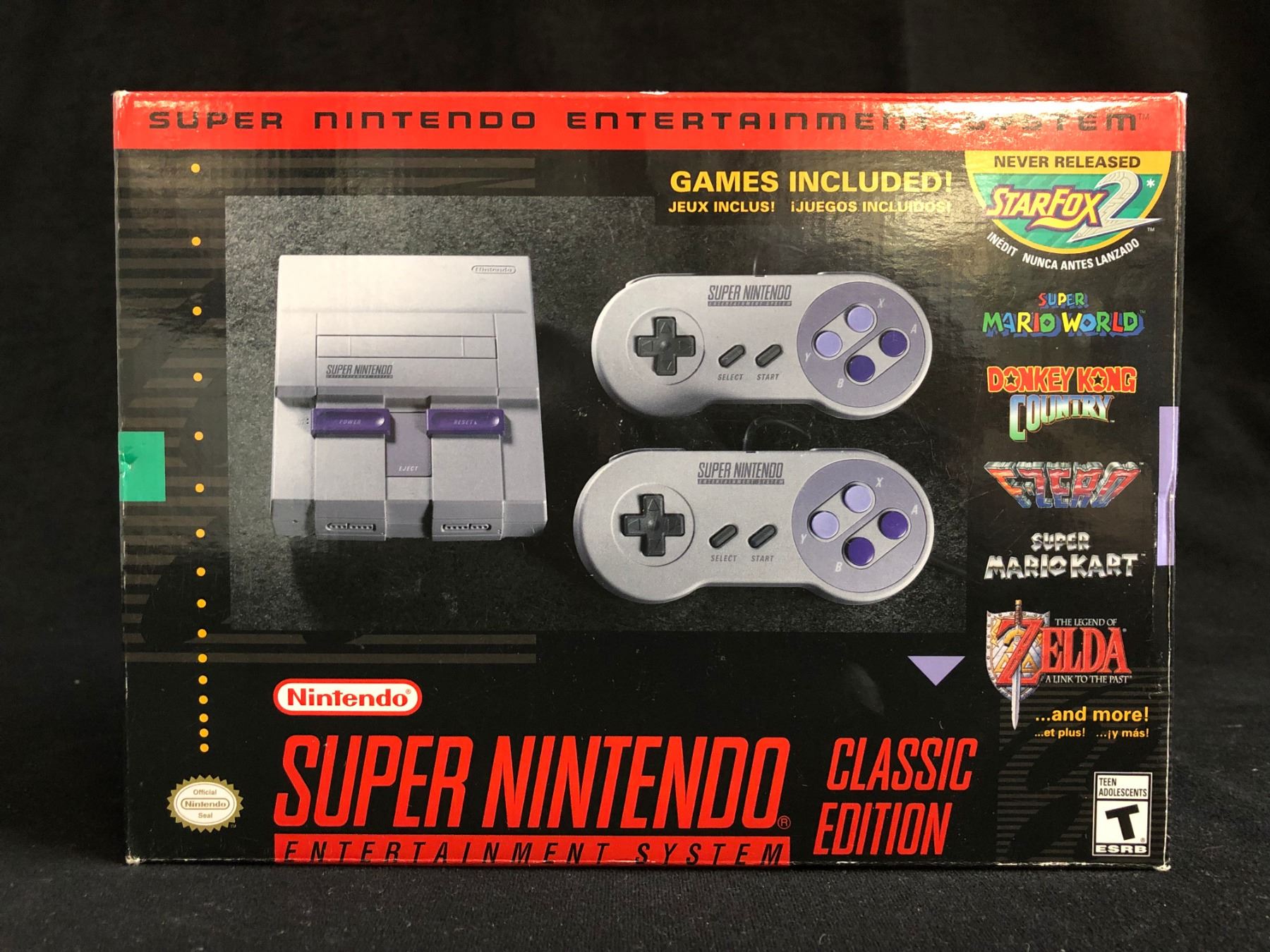 SUPER NINTENDO ENTERTAINMENT SYSTEM CLASSIC EDITION W/ BOX SUPER NINTENDO ENTERTAINMENT SYSTEM CLASSIC EDITION W/ BOX