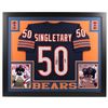 Image 1 : Mike Singletary Signed Chicago Bears 35x43 Custom Framed Jersey Inscribed "HOF 98" (JSA COA)