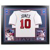 Image 1 : Chipper Jones Signed Atlanta Braves 35x43 Custom Framed Jersey (Beckett COA)