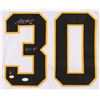 Image 2 : Gerry Cheevers Signed Boston Bruins 35x43 Custom Framed Jersey Inscribed "HOF 85" (JSA COA)