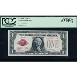 1928 $1 Legal Tender Note PCGS 63PPQ