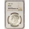 Image 1 : 1882 $1 Morgan Silver Dollar Coin NGC MS63