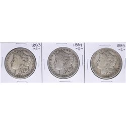 Lot of 1883-S to 1885-S $1 Morgan Silver Dollar Coins