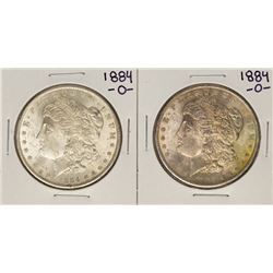 Lot of (2) 1884-O $1 Morgan Silver Dollar Coins