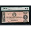 Image 1 : 1864 $2 Confederate States of America Note PCGS 62