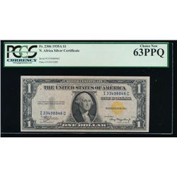 1935A $1 North Africa Silver Certificate PCGS 63PPQ