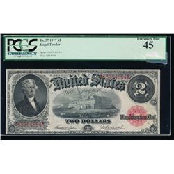 1917 $2 Legal Tender Note PCGS 45
