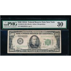 1934A $500 New York Federal Reserve Note PMG 30