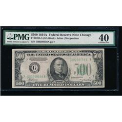 1934A $500 Chicago Federal Reserve Note PMG 40