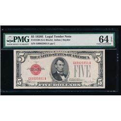 1928E $5 Legal Tender Note PMG 64EPQ