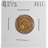 Image 1 : 1911 $2 1/2 Indian Head Quarter Eagle Gold Coin