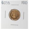 Image 1 : 1910 $2 1/2 Indian Head Quarter Eagle Gold Coin