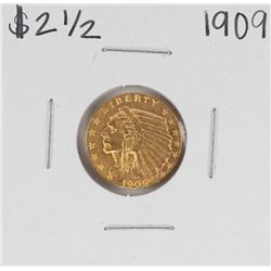 1909 $2 1/2 Indian Head Quarter Eagle Gold Coin
