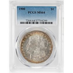 1900 $1 Morgan Silver Dollar Coin PCGS MS64