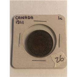 Early 1911 Canada Large Cent
