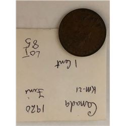 1920 Canada Large Cent Fine Grade