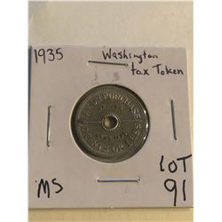 1935 Washington Tax Token in MS High Grade