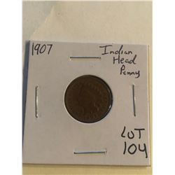 Early 1907 Indian Head Penny