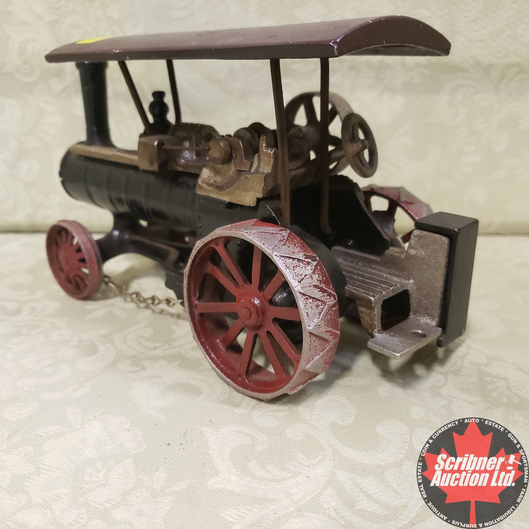 thumbnail image 2 of Frick Steam Engine Tractor Hat – Black Trucker Cap With Gray Mesh (Snapback) 2 of 3