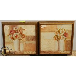 SET OF 2 F. DE VILLENEUVE FRAMED PRINTS.