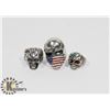 Image 1 : THREE SKULL SHAPED RINGS