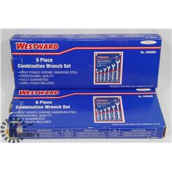 TWO 6 PIECE WESTWARD COMBINATION WRENCH