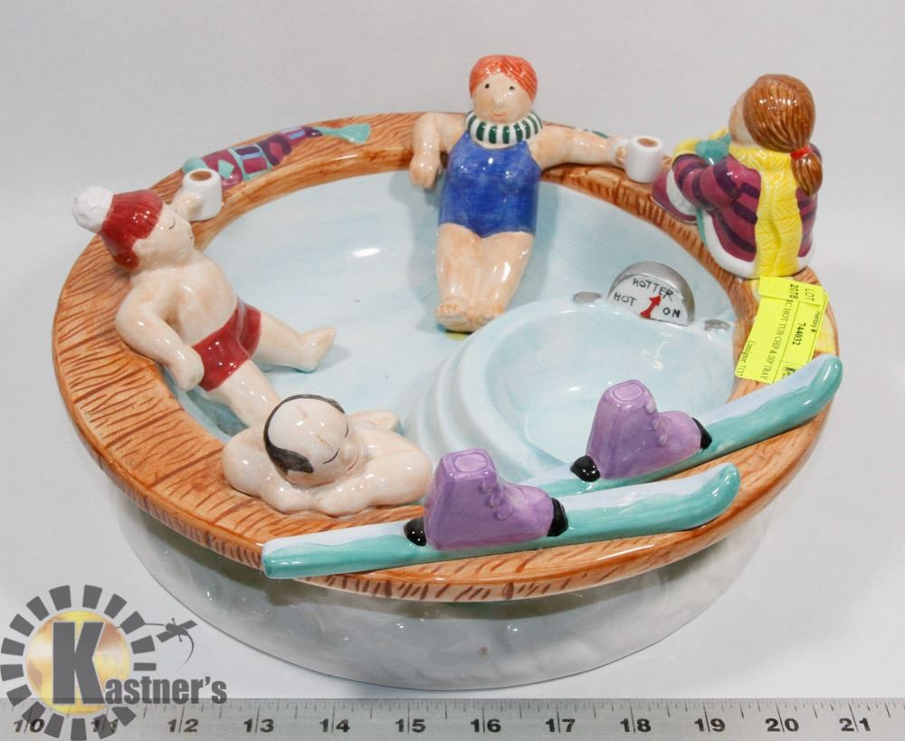 CERAMIC HOT TUB CHIP & DIP TRAY
