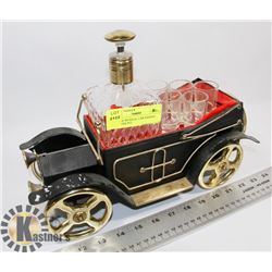 VINTAGE MUSICAL CAR SHAPED DECANTER SET