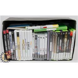 BOX OF 31 PS2 PS3 WII XBOX GAMES.