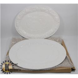 LOT OF 2 NEW LARGE TURKEY PLATTERS BY ALPINE