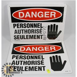 BUNDLE OF FRENCH DANGER SIGNS