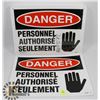 Image 1 : BUNDLE OF FRENCH DANGER SIGNS