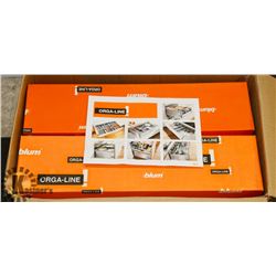 BOX OF 6 NEW BLUM PAN DRAWERBOX SIDES.