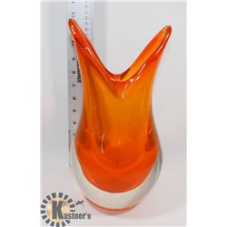 VINTAGE ORANGE VASE.