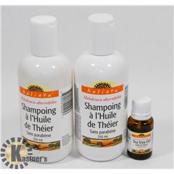 BAG OF TEA TREE OIL AND SHAMPOO