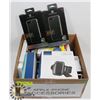 Image 1 : BOX OF ASSORTED IPHONE ACCESSORIES.