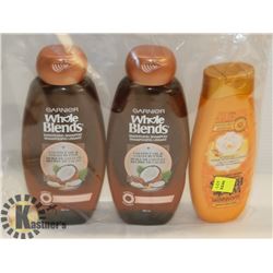 BAG OF GARNIER WHOLE BLENDS SHAMPOO AND CONDITIONER
