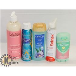 BAG OF ASSORTED BATH PRODUCTS INCLUDING