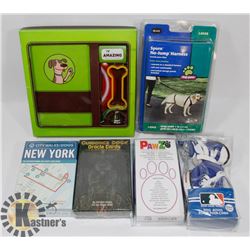 FLAT OF SEALED DOG ITEMS