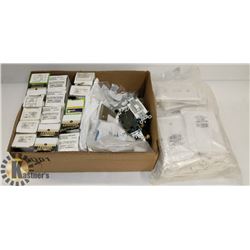 ASSORTED ELECTRICAL OUTLETS SWITCH OUTLETS AND