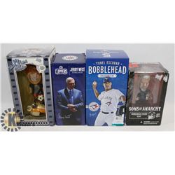 SET OF 4 BOBBLE HEADS NEW IN BOX