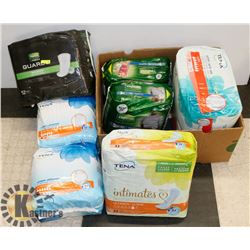 BOX OF ASSORTED INCONTINENCE BRIEFS