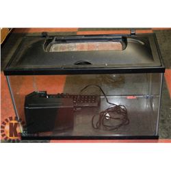 FISH TANK WITH LED LIGHTS AND FILTER 10 GAL